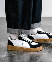 新色追加 U.S. POLO ASSN. ユーエスポロアッスン 厚底ボリュームソールコンビネーションレースアップスニーカー 14137