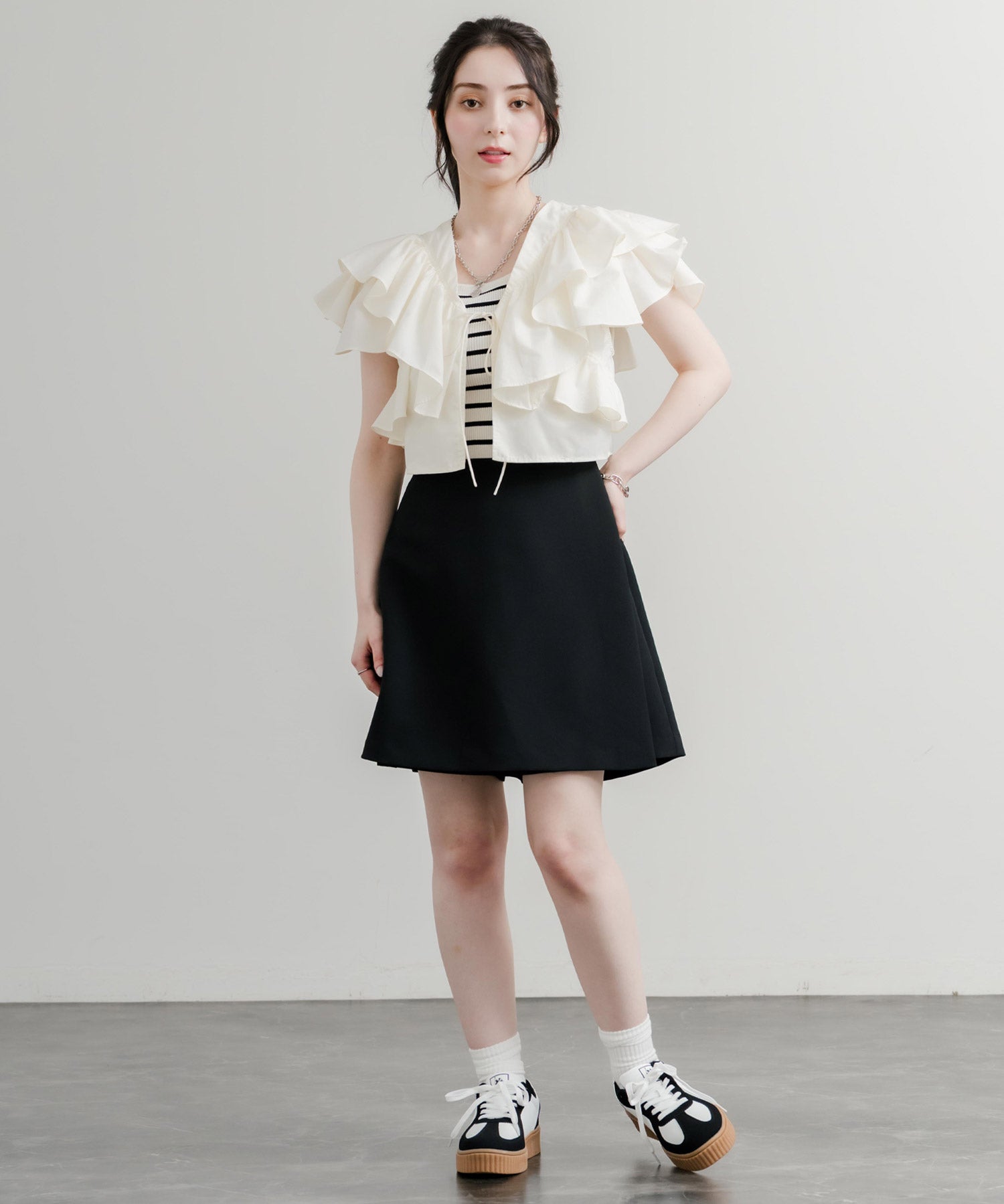 新色追加 U.S. POLO ASSN. ユーエスポロアッスン 厚底ボリュームソールコンビネーションレースアップスニーカー 14137