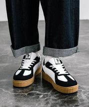 新色追加 U.S. POLO ASSN. ユーエスポロアッスン 厚底ボリュームソールコンビネーションレースアップスニーカー 14137