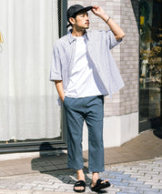 接触冷感 多機能ストレッチクロップドイージーパンツ