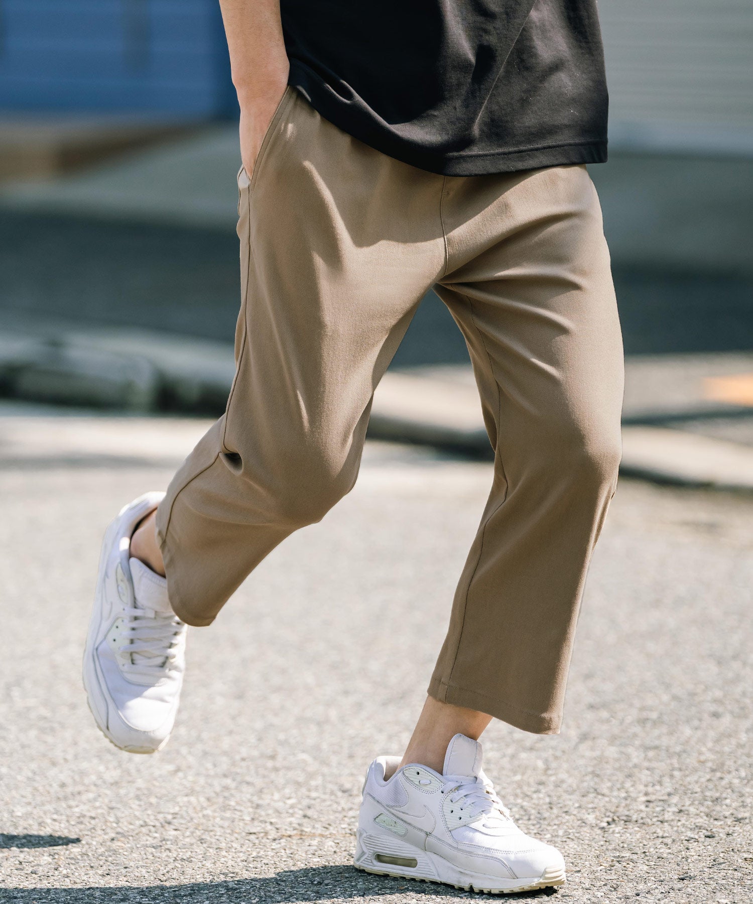 多機能 接触冷感ストレッチUVカットクロップドイージーパンツ 15370