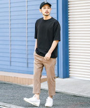 接触冷感 多機能ストレッチクロップドイージーパンツ