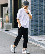 接触冷感 多機能ストレッチクロップドイージーパンツ