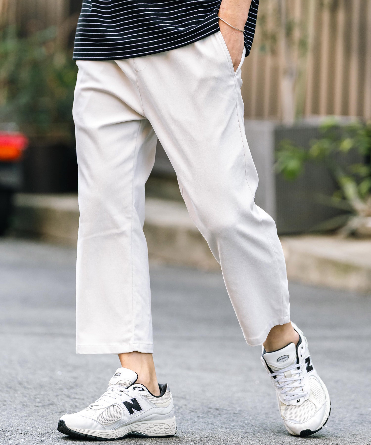 多機能 接触冷感ストレッチUVカットクロップドイージーパンツ 15370