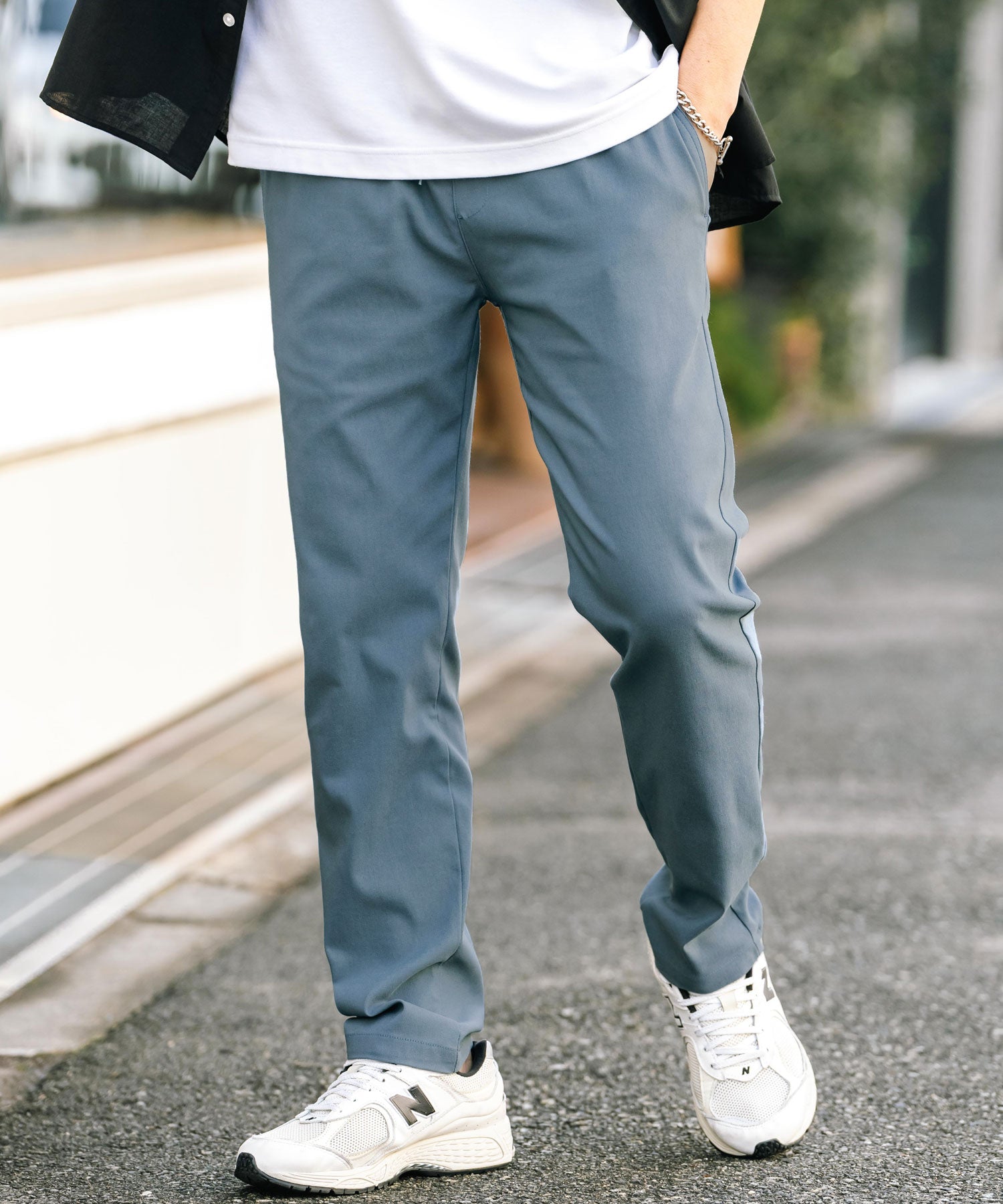 接触冷感 多機能ストレッチイージーテーパードパンツ