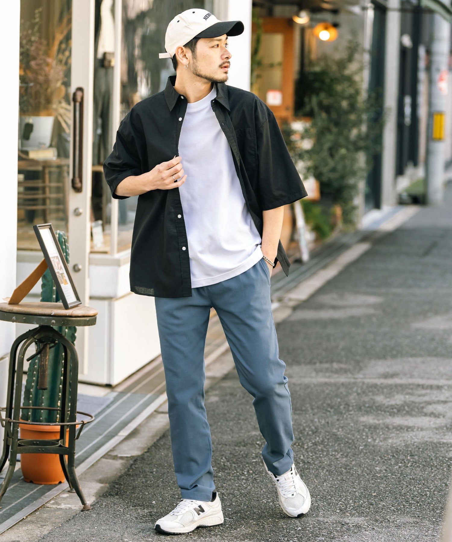 接触冷感 多機能ストレッチイージーテーパードパンツ
