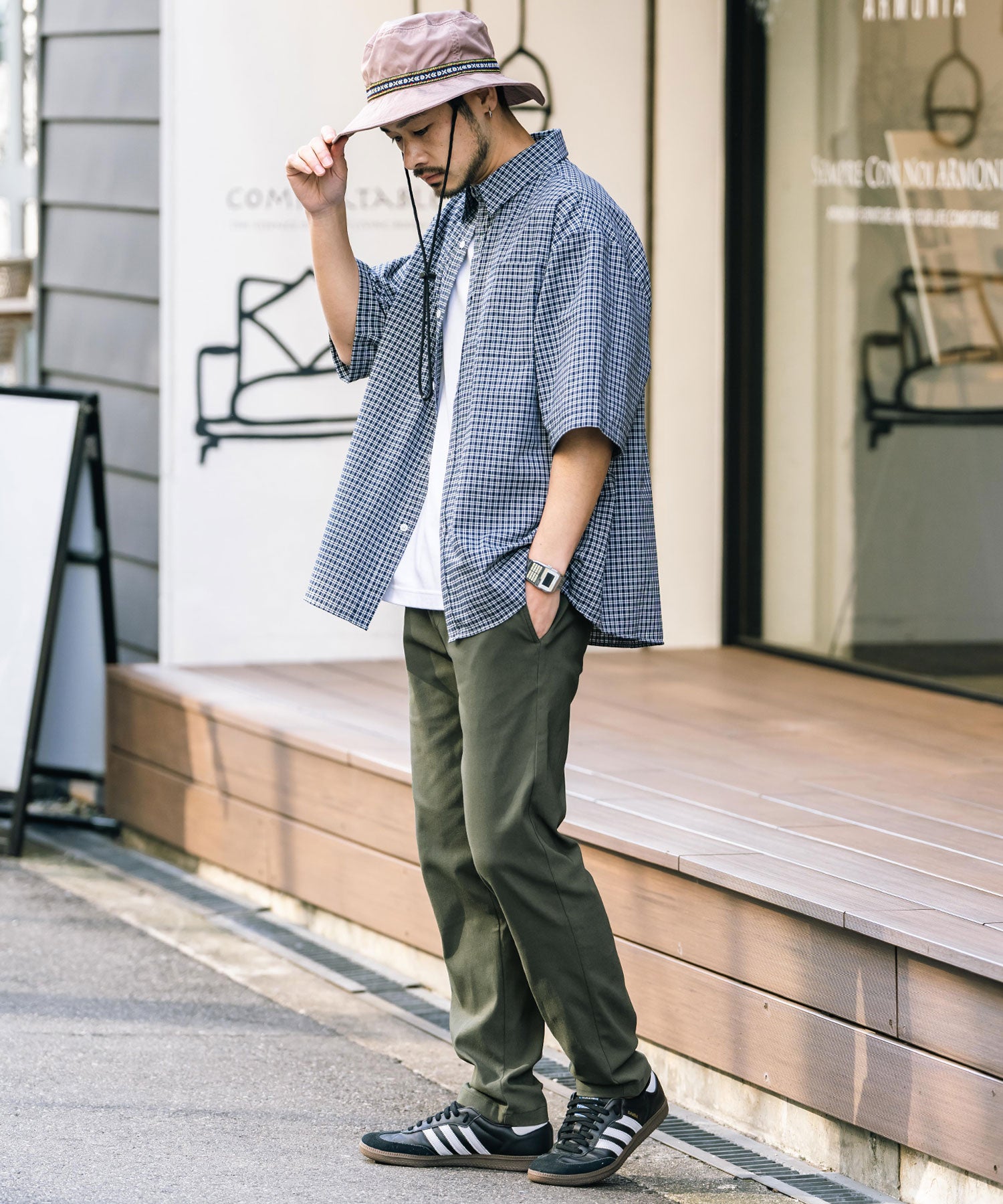 接触冷感 多機能ストレッチイージーテーパードパンツ