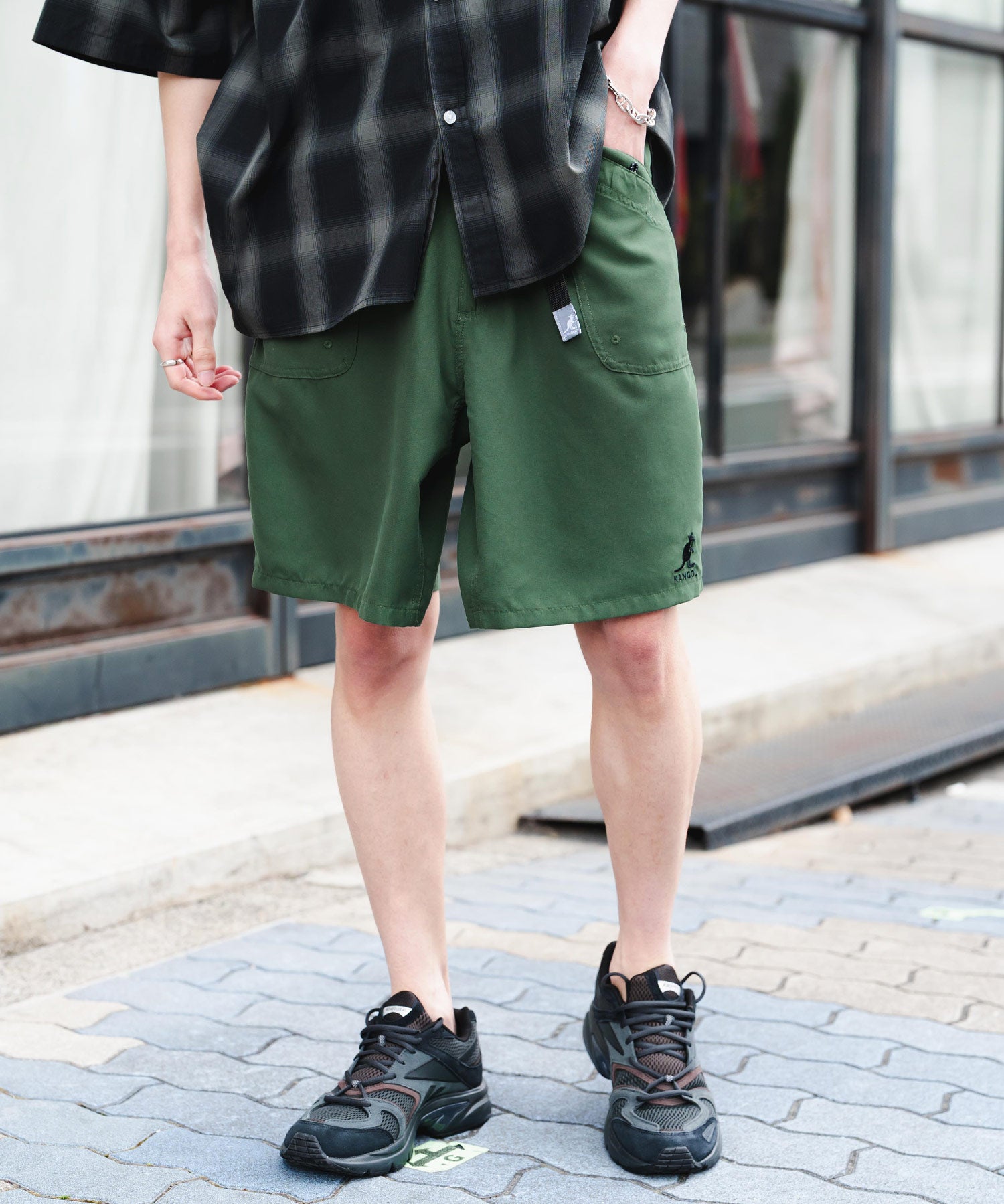 新色追加 KANGOL カンゴール 別注コラボ 接触冷感水陸両用クライミングショートパンツ ボードショーツ ハーフパンツ 14237