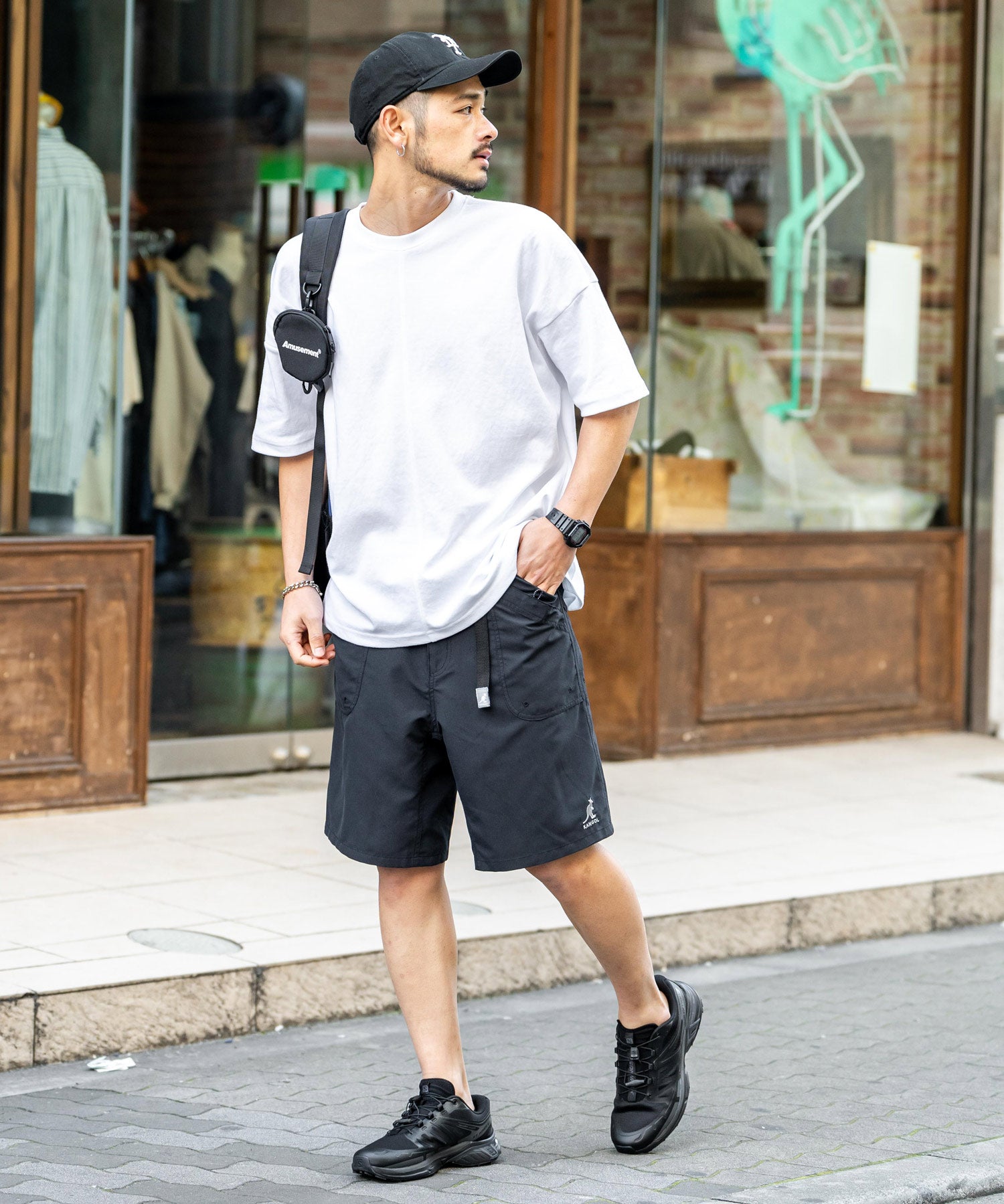 新色追加 KANGOL カンゴール 別注コラボ 接触冷感水陸両用クライミングショートパンツ ボードショーツ ハーフパンツ