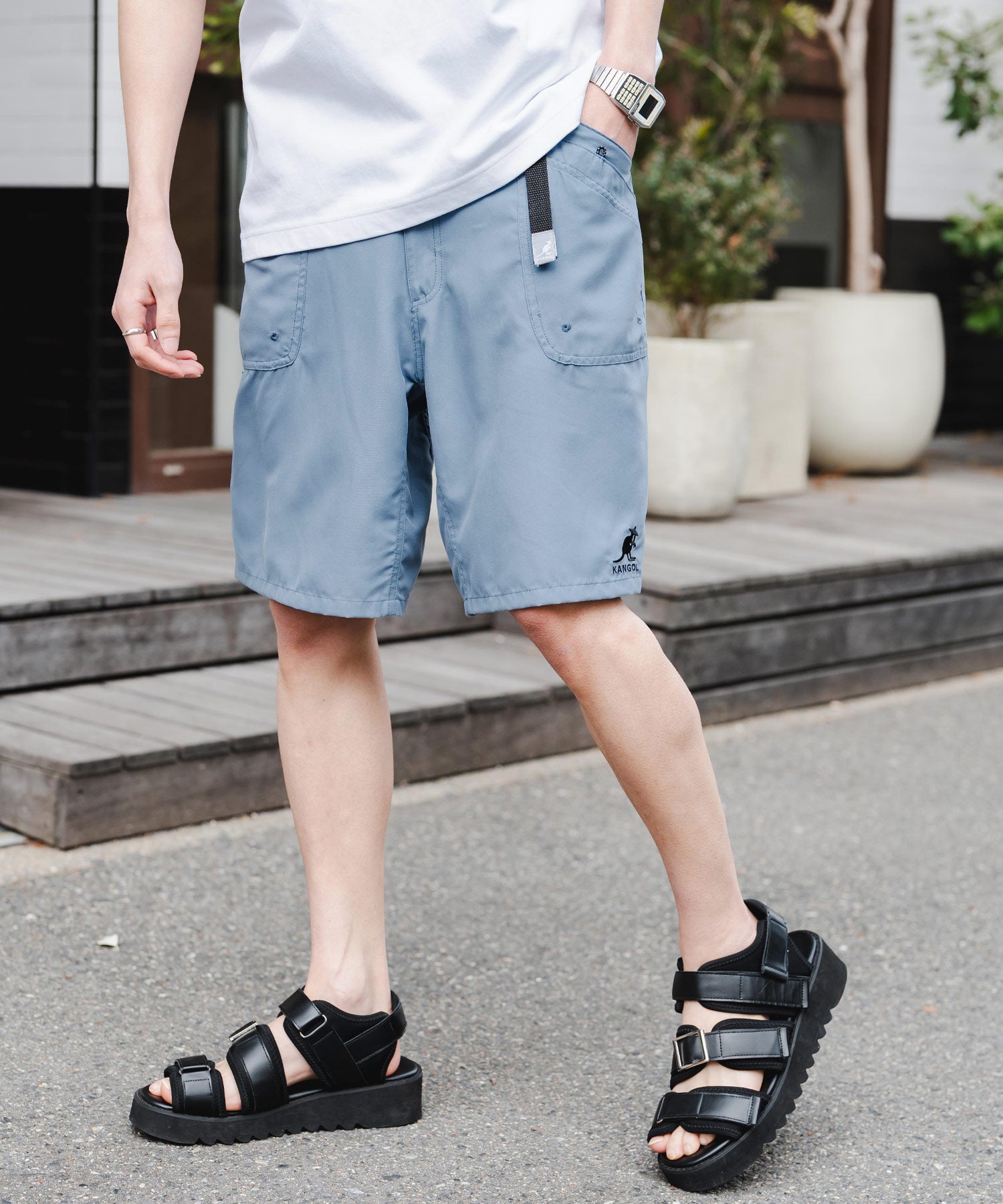 新色追加 KANGOL カンゴール 別注コラボ 接触冷感水陸両用クライミングショートパンツ ボードショーツ ハーフパンツ 14237