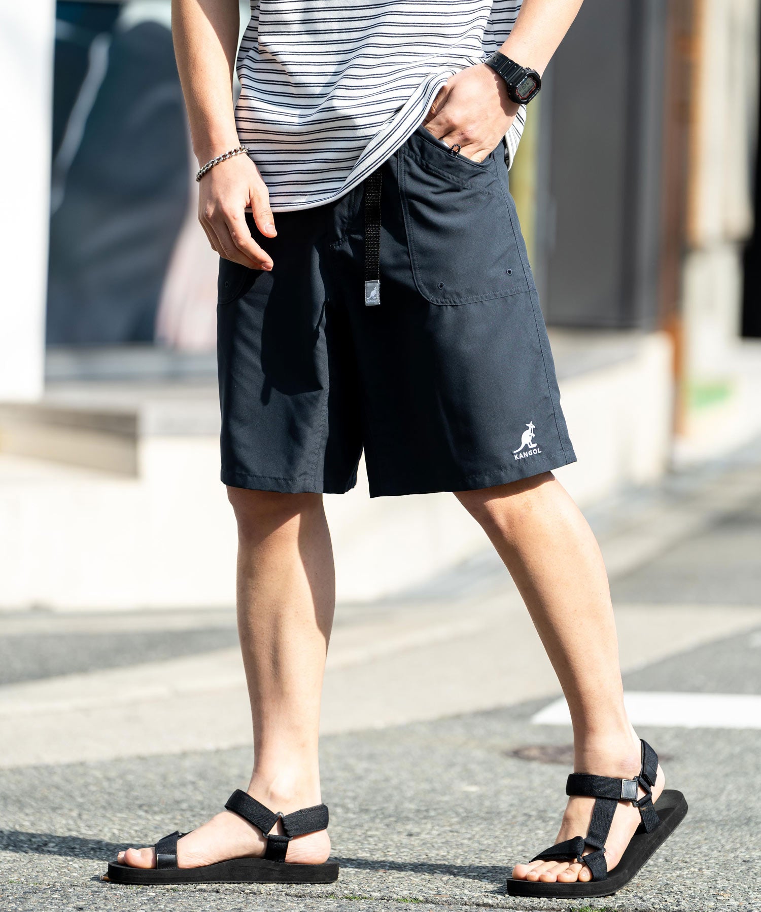 新色追加 KANGOL カンゴール 別注コラボ 接触冷感水陸両用クライミングショートパンツ ボードショーツ ハーフパンツ