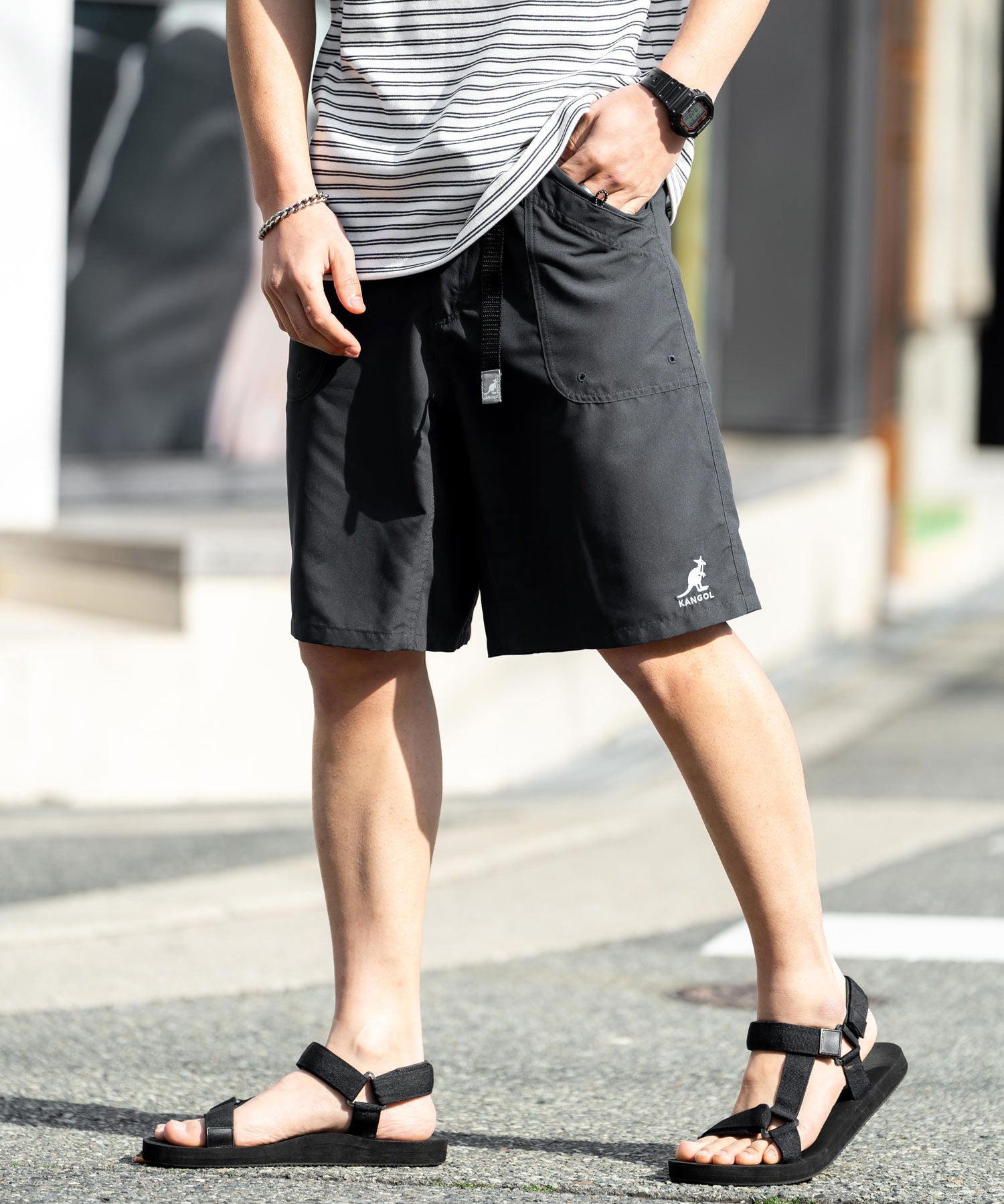 新色追加 KANGOL カンゴール 別注コラボ 接触冷感水陸両用クライミングショートパンツ ボードショーツ ハーフパンツ 14237