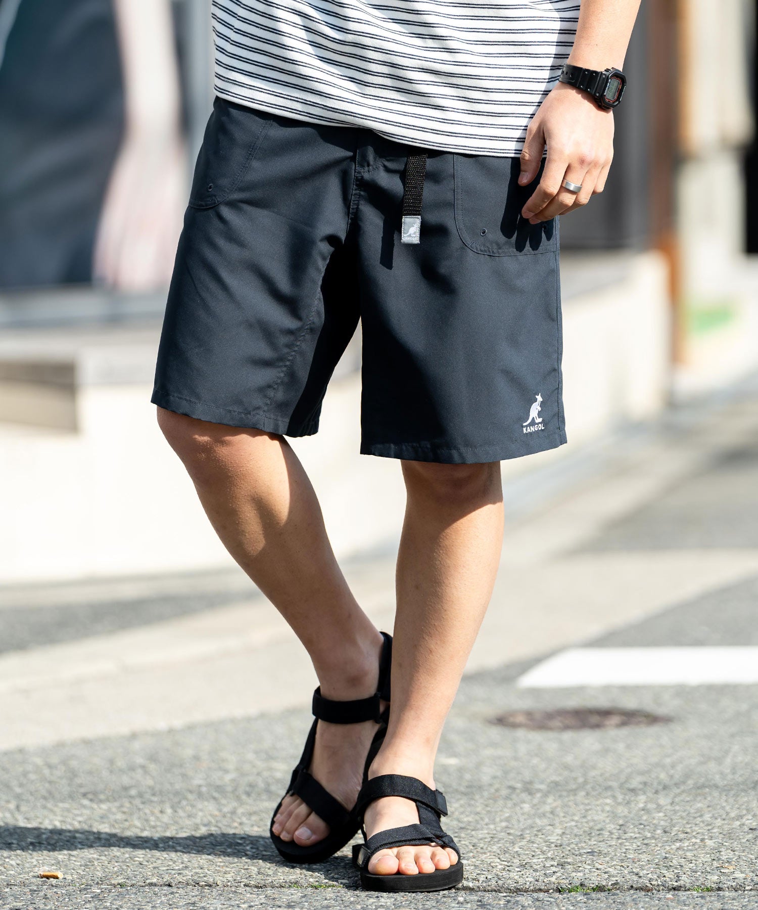 新色追加 KANGOL カンゴール 別注コラボ 接触冷感水陸両用クライミングショートパンツ ボードショーツ ハーフパンツ