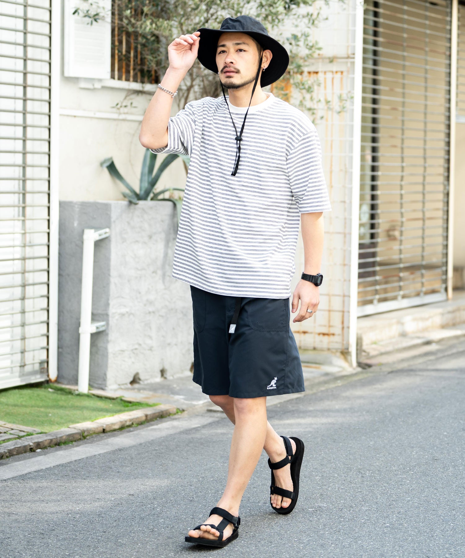 新色追加 KANGOL カンゴール 別注コラボ 接触冷感水陸両用クライミングショートパンツ ボードショーツ ハーフパンツ