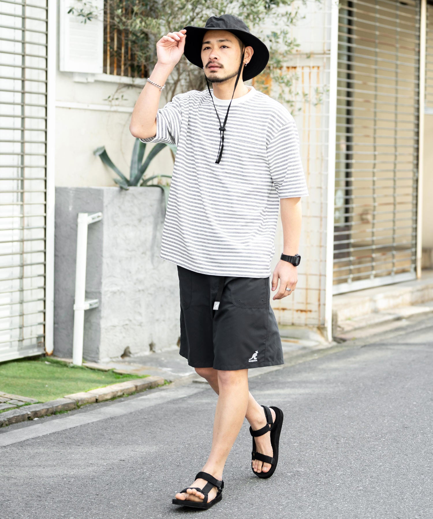 新色追加 KANGOL カンゴール 別注コラボ 接触冷感水陸両用クライミングショートパンツ ボードショーツ ハーフパンツ 14237