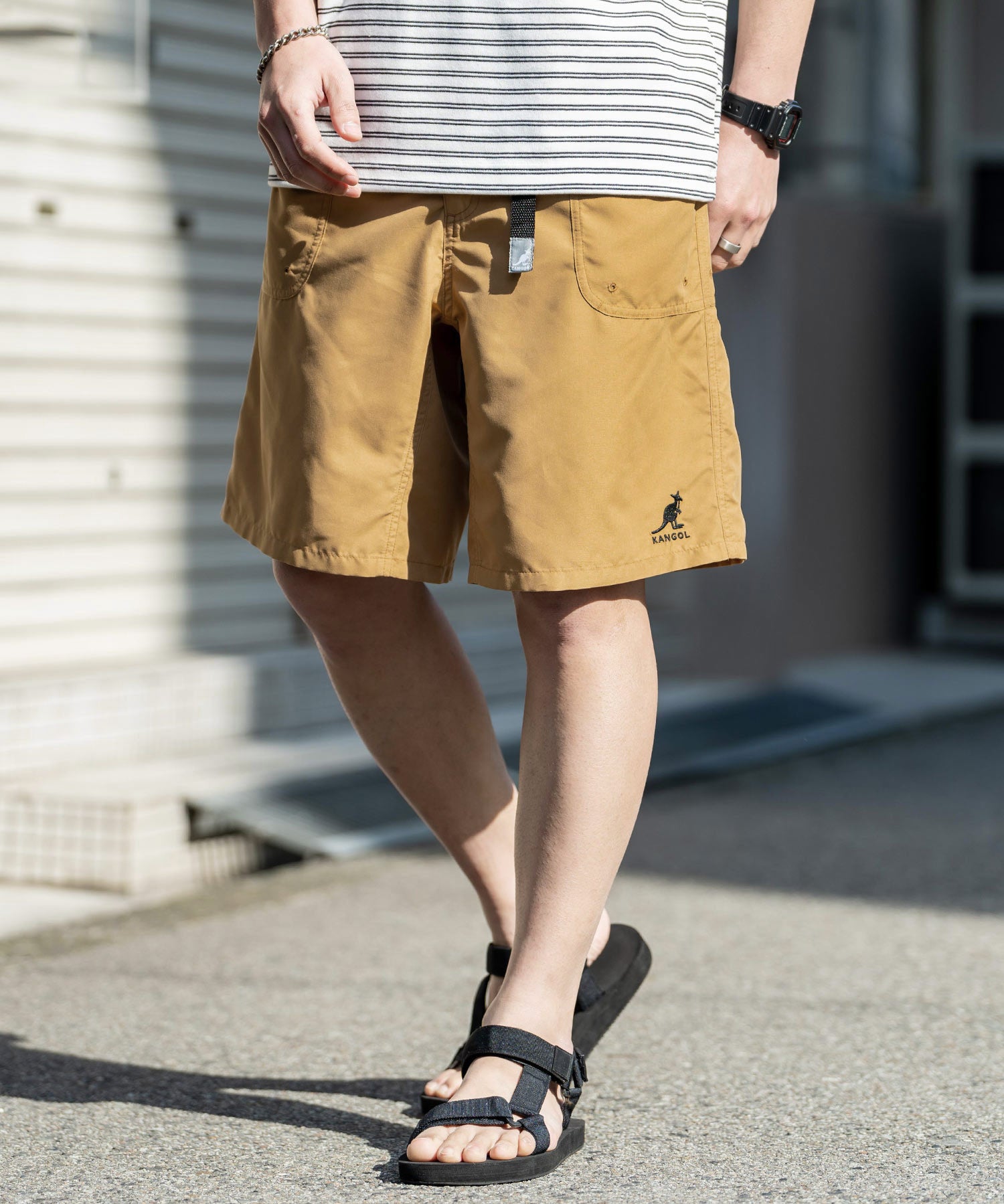 新色追加 KANGOL カンゴール 別注コラボ 接触冷感水陸両用クライミングショートパンツ ボードショーツ ハーフパンツ 14237