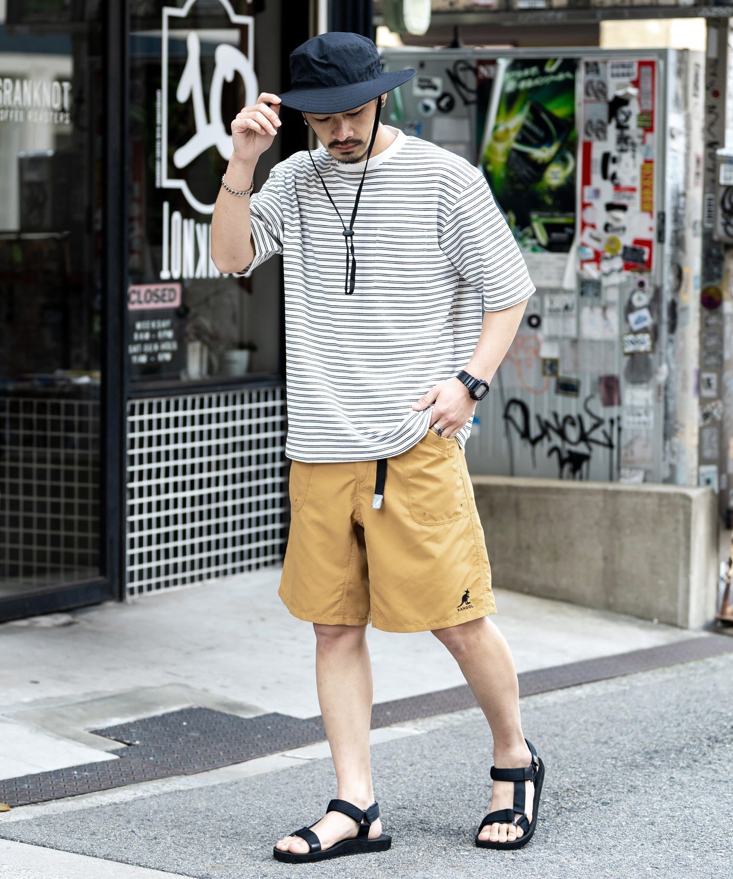 新色追加 KANGOL カンゴール 別注コラボ 接触冷感水陸両用クライミングショートパンツ ボードショーツ ハーフパンツ 14237