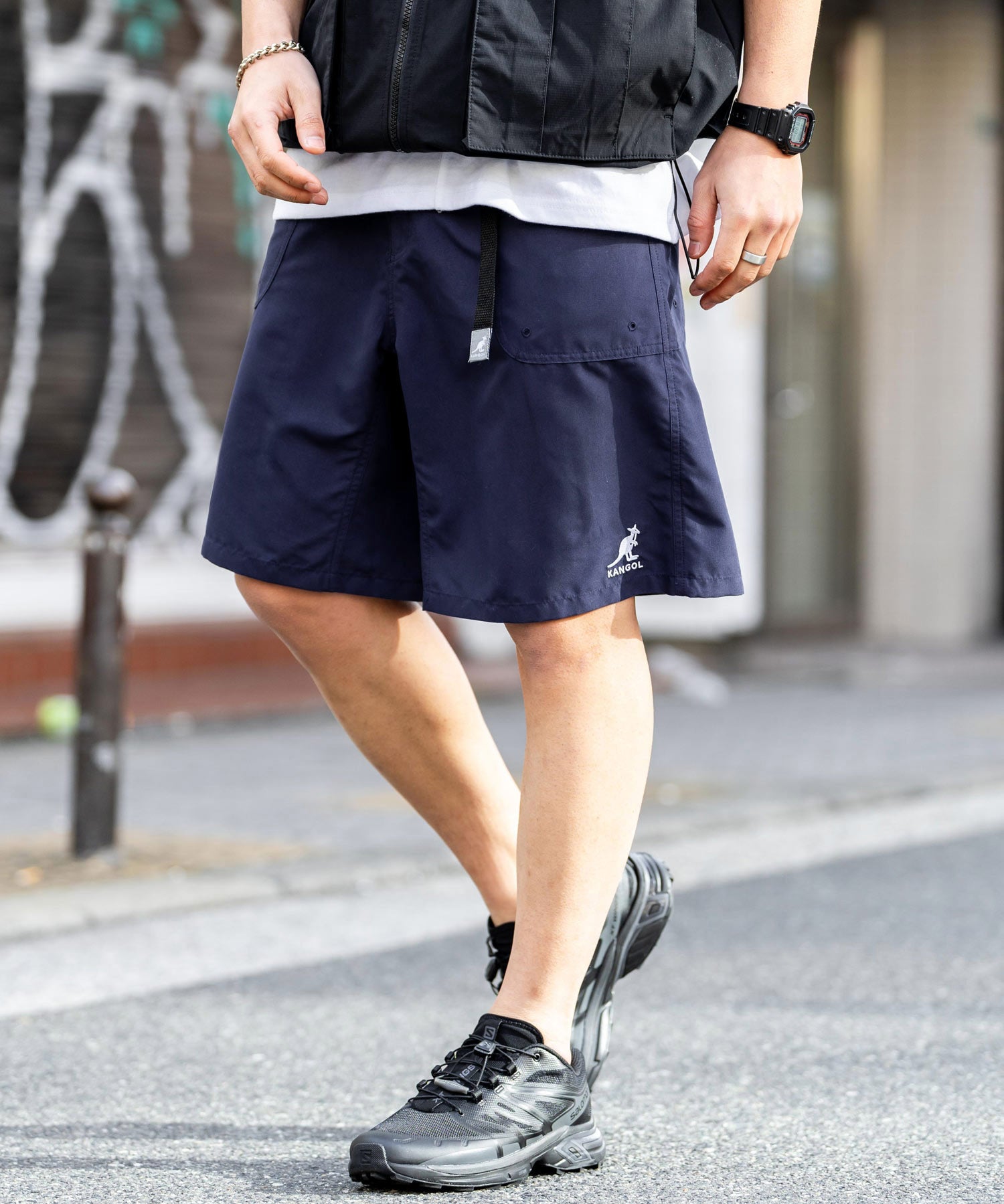 新色追加 KANGOL カンゴール 別注コラボ 接触冷感水陸両用クライミングショートパンツ ボードショーツ ハーフパンツ 14237