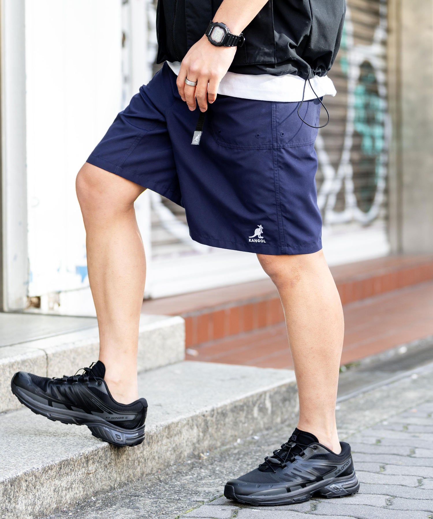新色追加 KANGOL カンゴール 別注コラボ 接触冷感水陸両用クライミングショートパンツ ボードショーツ ハーフパンツ