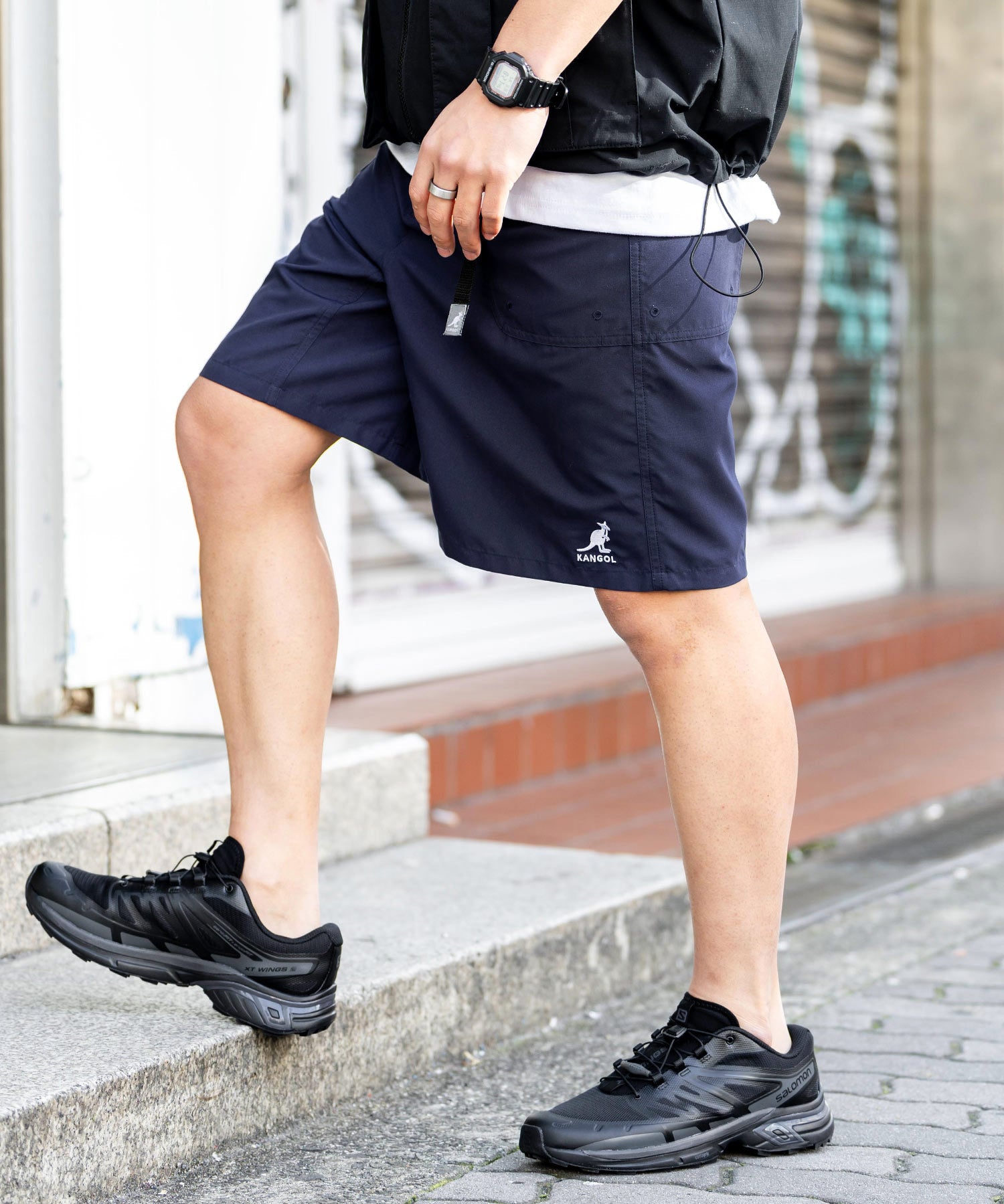 新色追加 KANGOL カンゴール 別注コラボ 接触冷感水陸両用クライミングショートパンツ ボードショーツ ハーフパンツ 14237