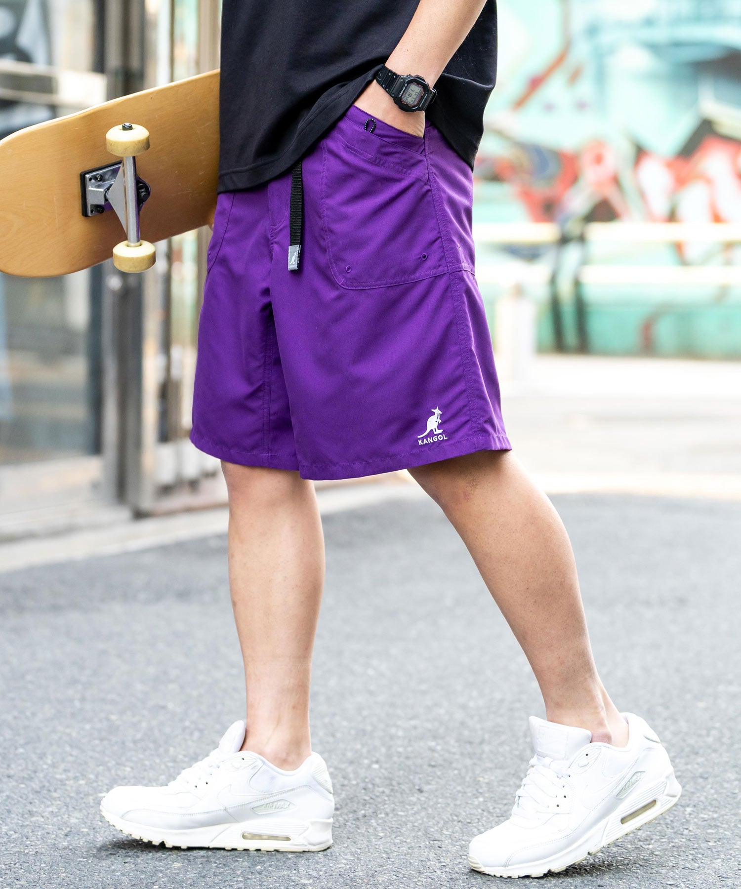 新色追加 KANGOL カンゴール 別注コラボ 接触冷感水陸両用クライミングショートパンツ ボードショーツ ハーフパンツ