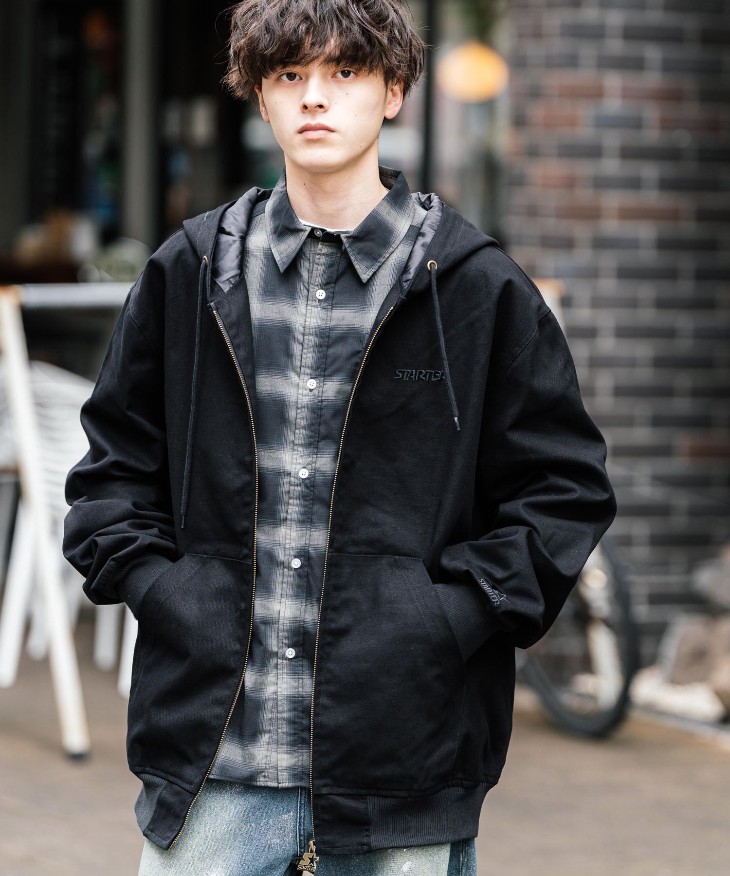 STARTER BLACK LABEL ダックフルジップパーカー トラックジャケット