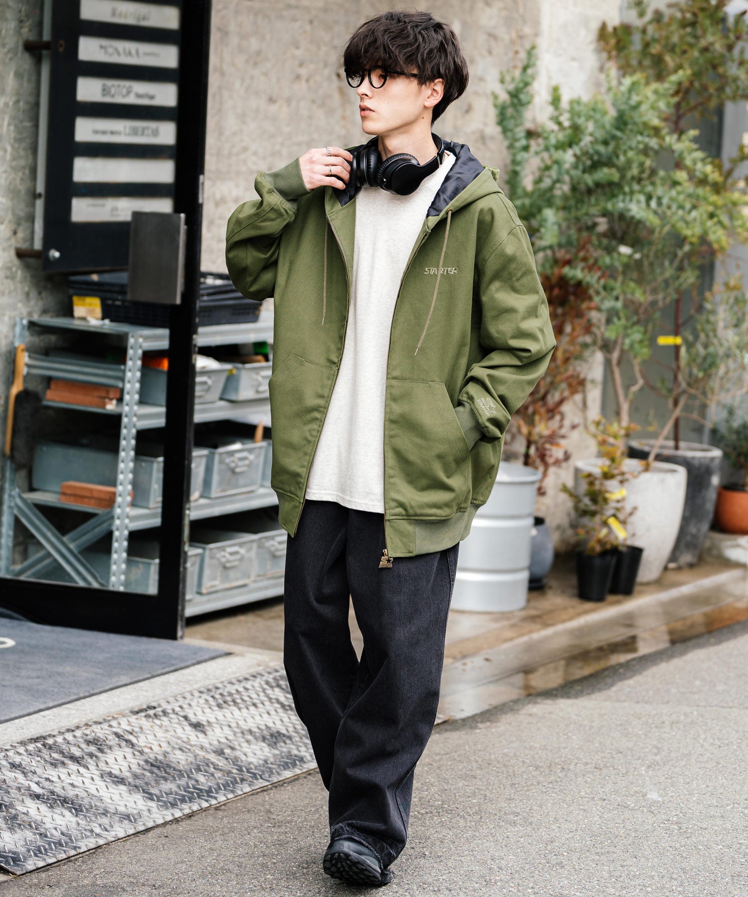 STARTER BLACK LABEL ダックフルジップパーカー トラックジャケット