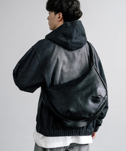 PUレザー ビッグショルダーバッグ 14290