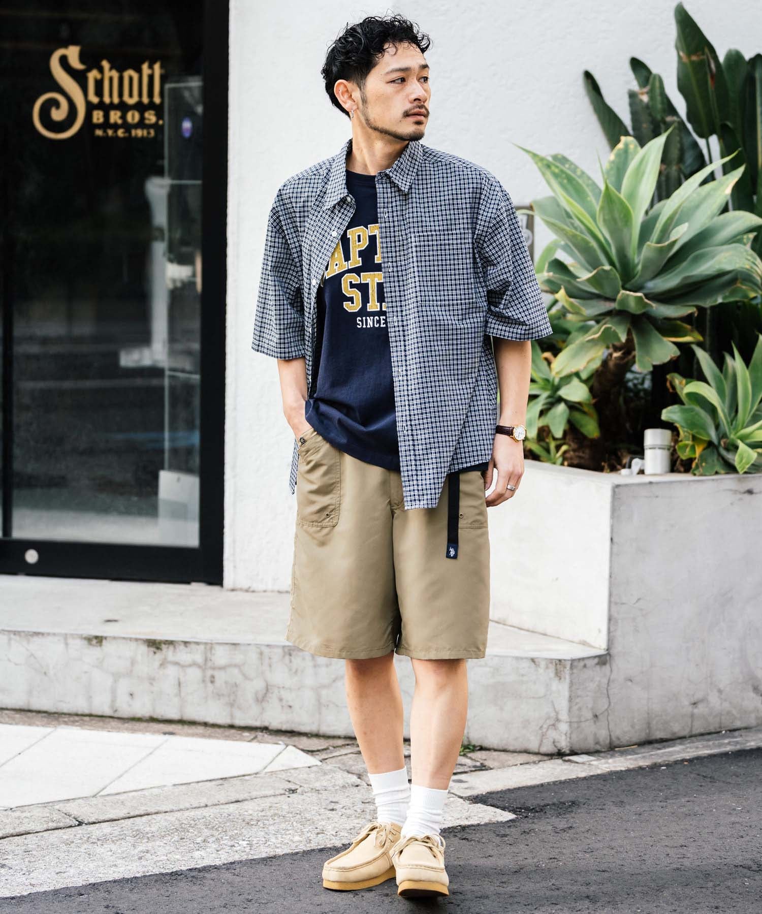 U.S. POLO ASSN.  ユーエスポロアッスン 接触冷感 別注コラボ 水陸両用ワンポイントロゴ刺繍クライミングショートパンツ