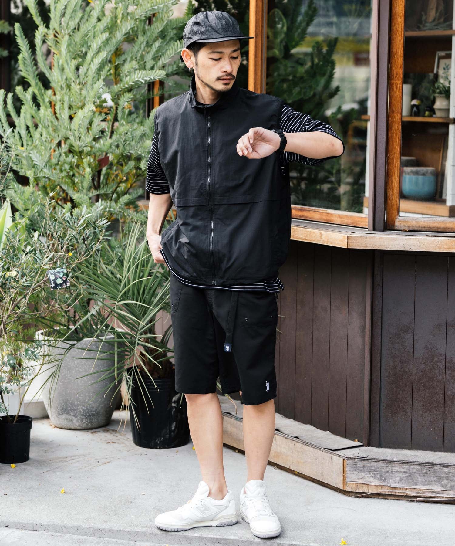 U.S. POLO ASSN.  ユーエスポロアッスン 接触冷感 別注コラボ 水陸両用ワンポイントロゴ刺繍クライミングショートパンツ