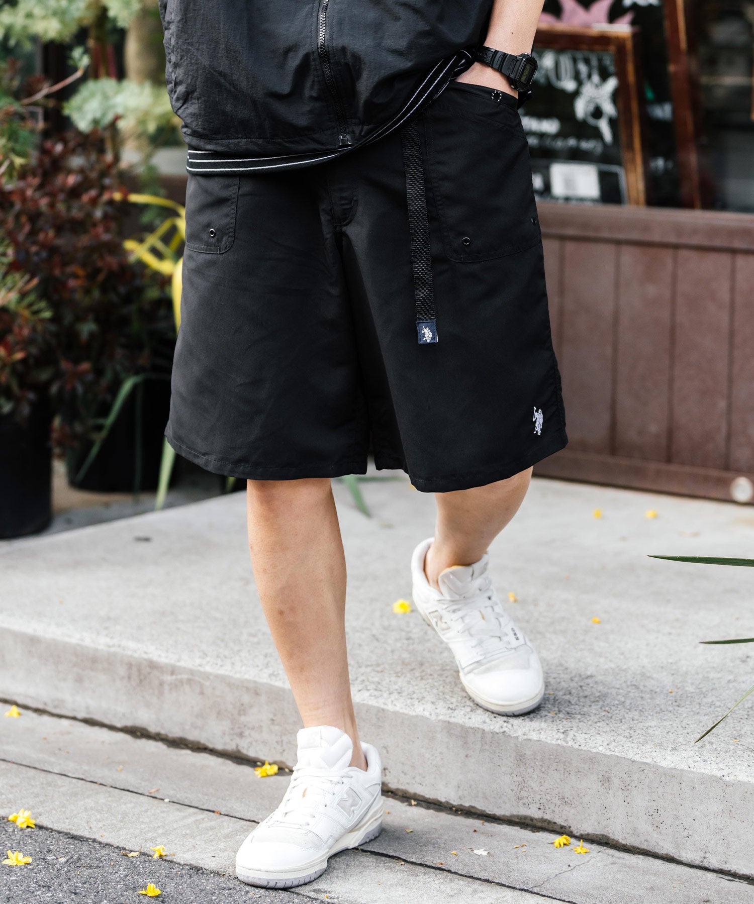 U.S. POLO ASSN.  ユーエスポロアッスン 接触冷感 別注コラボ 水陸両用ワンポイントロゴ刺繍クライミングショートパンツ