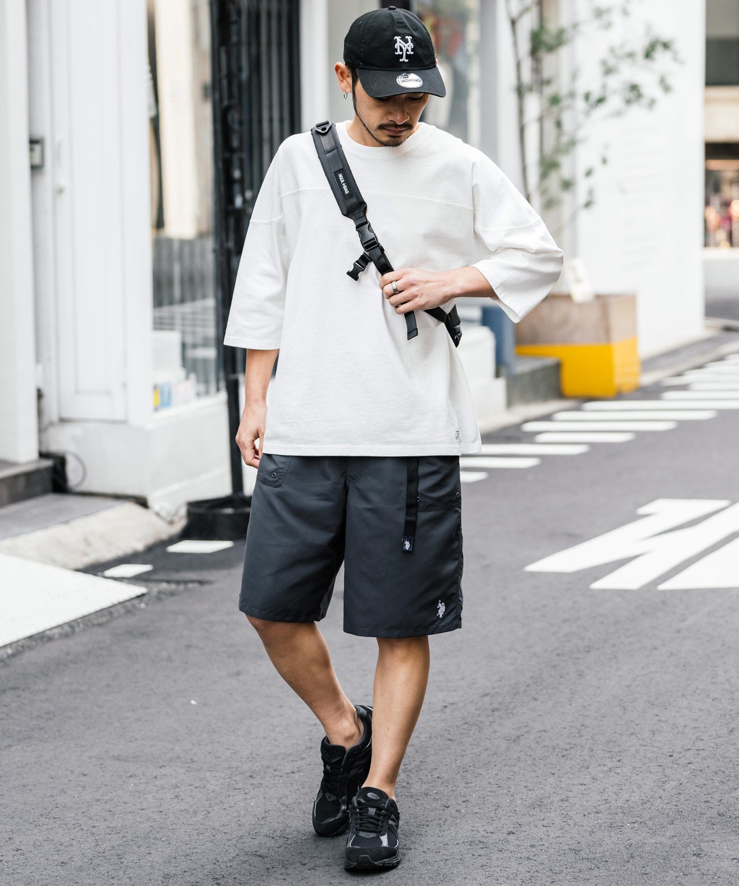 U.S. POLO ASSN.  ユーエスポロアッスン 接触冷感 別注コラボ 水陸両用ワンポイントロゴ刺繍クライミングショートパンツ