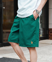 新色追加 U.S. POLO ASSN. ユーエスポロアッスン 水陸両用 別注コラボ接触冷感ワンポイントロゴ刺繍イージーショートパンツ 14320