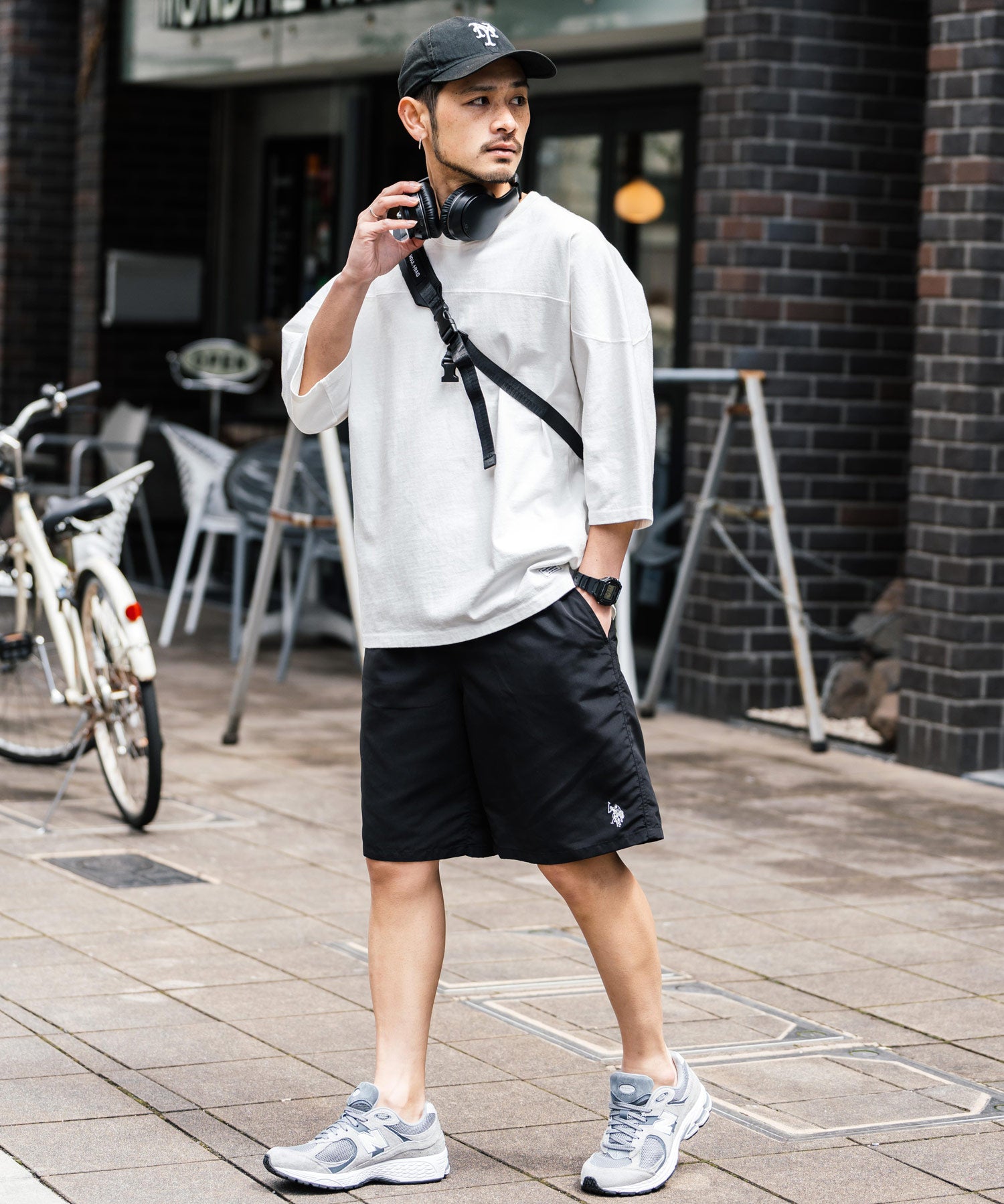 新色追加 U.S. POLO ASSN. ユーエスポロアッスン 水陸両用 別注コラボ接触冷感ワンポイントロゴ刺繍イージーショートパンツ 14320