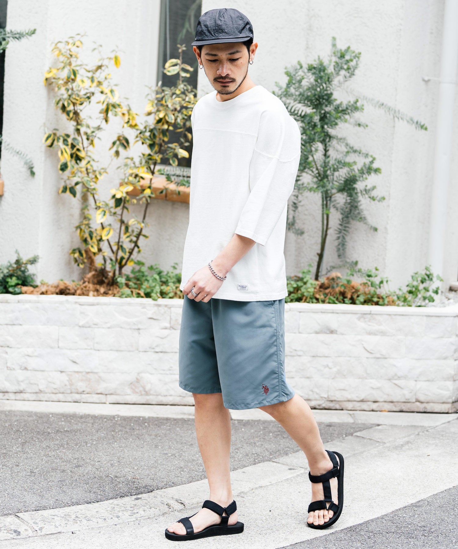 新色追加 U.S. POLO ASSN. ユーエスポロアッスン 水陸両用 別注コラボ接触冷感ワンポイントロゴ刺繍イージーショートパンツ 14320