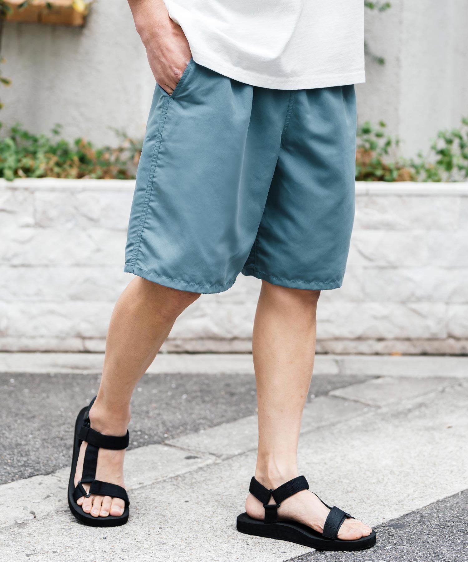 新色追加 U.S. POLO ASSN. ユーエスポロアッスン 水陸両用 別注コラボ接触冷感ワンポイントロゴ刺繍イージーショートパンツ 14320