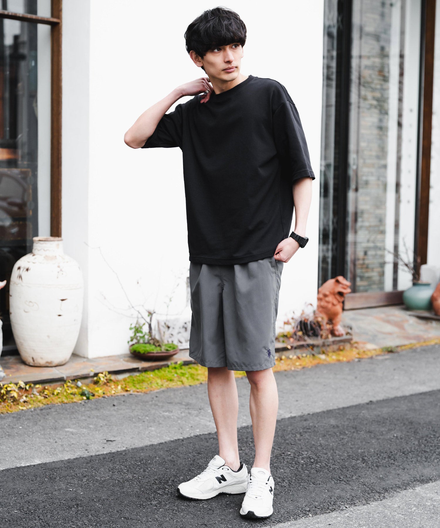 新色追加 U.S. POLO ASSN. ユーエスポロアッスン 水陸両用 別注コラボ接触冷感ワンポイントロゴ刺繍イージーショートパンツ 14320