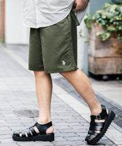 新色追加 U.S. POLO ASSN. ユーエスポロアッスン 水陸両用 別注コラボ接触冷感ワンポイントロゴ刺繍イージーショートパンツ 14320