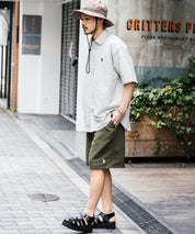 新色追加 U.S. POLO ASSN. ユーエスポロアッスン 水陸両用 別注コラボ接触冷感ワンポイントロゴ刺繍イージーショートパンツ 14320