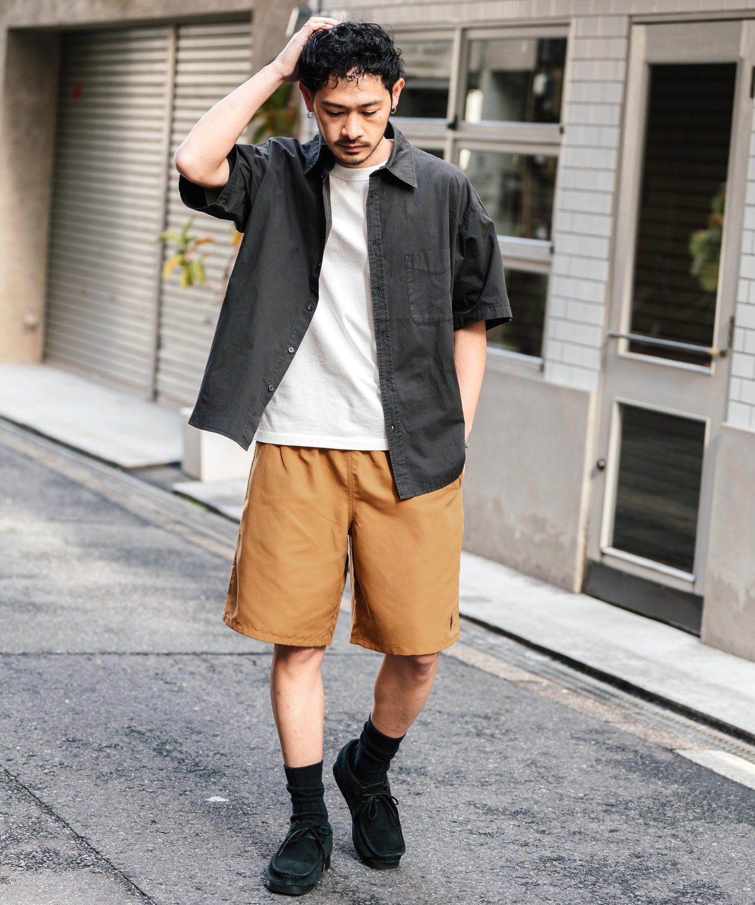 新色追加 U.S. POLO ASSN. ユーエスポロアッスン 水陸両用 別注コラボ接触冷感ワンポイントロゴ刺繍イージーショートパンツ 14320