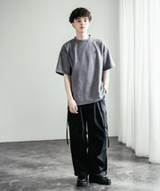 KANGOL カンゴール 別注コラボ オーバーサイズカットスエードワンポイントロゴ刺繍半袖Tシャツ