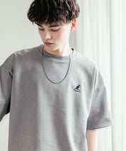 KANGOL カンゴール 別注コラボ オーバーサイズカットスエードワンポイントロゴ刺繍半袖Tシャツ