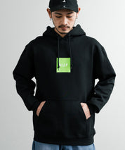 HUF ハフ SET BOX HOODIE オーバーサイズ裏起毛ロゴプルオーバーパーカー