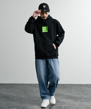 HUF ハフ SET BOX HOODIE オーバーサイズ裏起毛ロゴプルオーバーパーカー