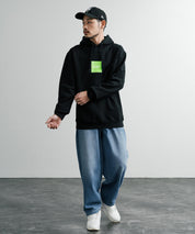 HUF ハフ SET BOX HOODIE オーバーサイズ裏起毛ロゴプルオーバーパーカー