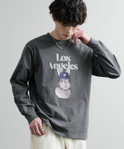 KRIFF MAYER クリフメイヤー RUUU ルー イラストレーターコラボ長袖プリントTシャツ LA 2435806