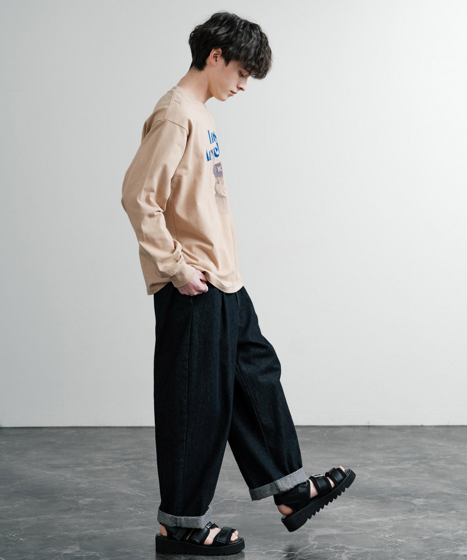 KRIFF MAYER クリフメイヤー RUUU ルー イラストレーターコラボ長袖プリントTシャツ LA 2435806