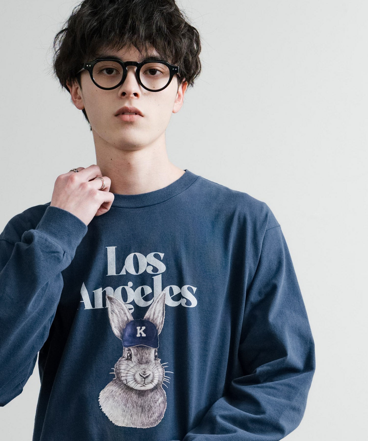 KRIFF MAYER クリフメイヤー RUUU ルー イラストレーターコラボ長袖プリントTシャツ LA 2435806