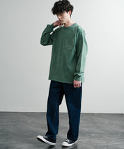 KRIFF MAYER クリフメイヤー オーバーサイズ ヘビーオンスピグメントクルーネック長袖Tシャツ ロンT 2435807