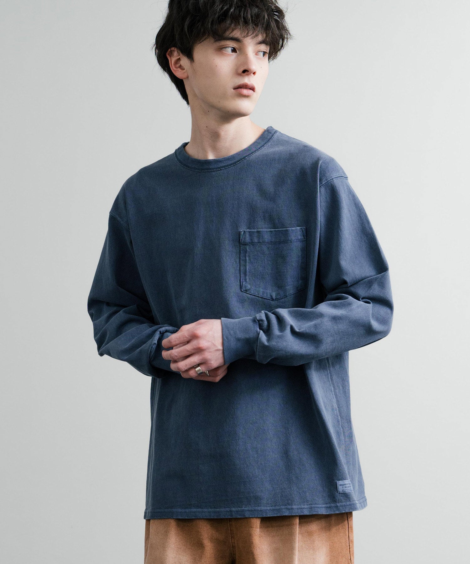 KRIFF MAYER クリフメイヤー オーバーサイズ ヘビーオンスピグメントクルーネック長袖Tシャツ ロンT 2435807